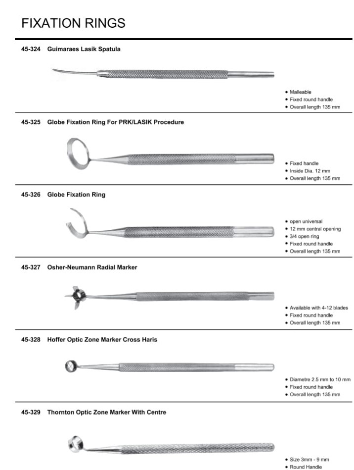 OPTHALMOLOGY Instruments